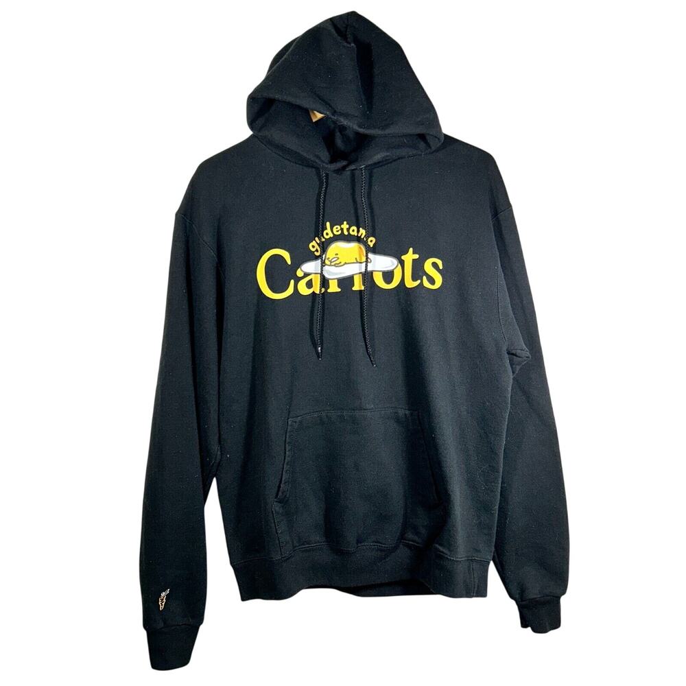 Champion Sanrio Gudetama Hoodie Black Sweatshirt Size M The Lazy Egg